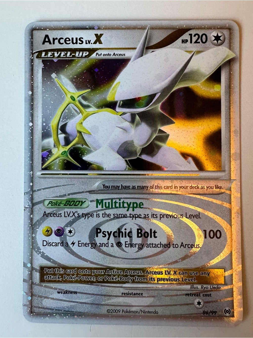 Arceus Lv.X (96) Platinum Arceus Ultra Rare 96/99 Pokemon TCG